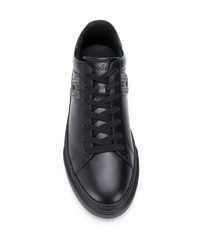 schwarze Leder niedrige Sneakers von Hogan