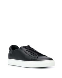 schwarze Leder niedrige Sneakers von Scarosso