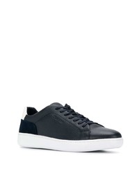 schwarze Leder niedrige Sneakers von Calvin Klein