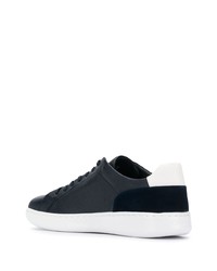 schwarze Leder niedrige Sneakers von Calvin Klein