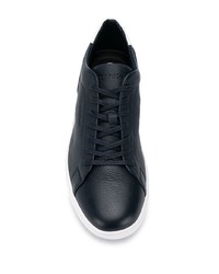 schwarze Leder niedrige Sneakers von Calvin Klein