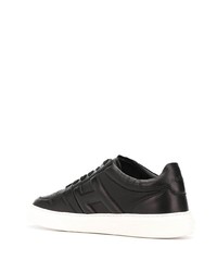 schwarze Leder niedrige Sneakers von Hogan