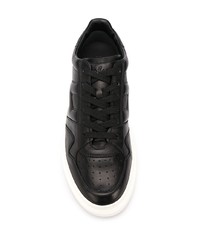 schwarze Leder niedrige Sneakers von Hogan