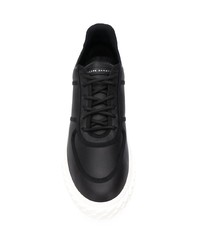 schwarze Leder niedrige Sneakers von Giuseppe Zanotti