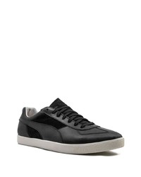 schwarze Leder niedrige Sneakers von Puma