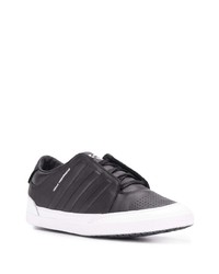 schwarze Leder niedrige Sneakers von Y-3