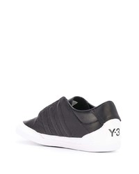 schwarze Leder niedrige Sneakers von Y-3