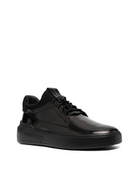 schwarze Leder niedrige Sneakers von Tod's