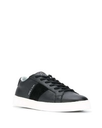 schwarze Leder niedrige Sneakers von PS Paul Smith