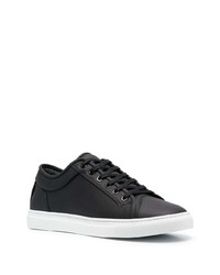 schwarze Leder niedrige Sneakers von Etq.