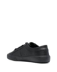 schwarze Leder niedrige Sneakers von Diesel