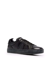 schwarze Leder niedrige Sneakers von Officine Creative