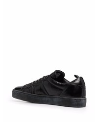 schwarze Leder niedrige Sneakers von Officine Creative