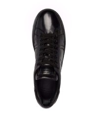 schwarze Leder niedrige Sneakers von Officine Creative