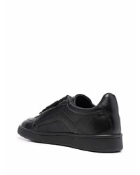 schwarze Leder niedrige Sneakers von DSQUARED2