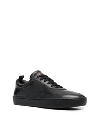 schwarze Leder niedrige Sneakers von Officine Creative