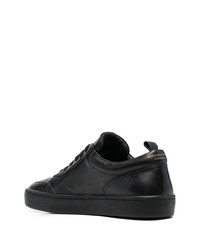 schwarze Leder niedrige Sneakers von Officine Creative