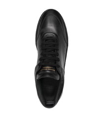 schwarze Leder niedrige Sneakers von Officine Creative