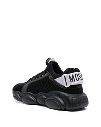 schwarze Leder niedrige Sneakers von Moschino