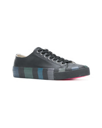 schwarze Leder niedrige Sneakers von Ps By Paul Smith