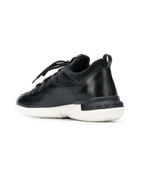 schwarze Leder niedrige Sneakers von Tod's