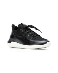 schwarze Leder niedrige Sneakers von Tod's