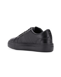 schwarze Leder niedrige Sneakers von Neil Barrett