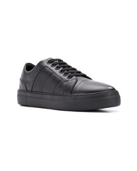 schwarze Leder niedrige Sneakers von Neil Barrett