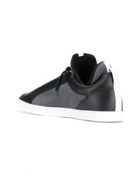 schwarze Leder niedrige Sneakers von Fendi