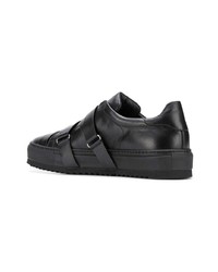 schwarze Leder niedrige Sneakers von Cesare Paciotti