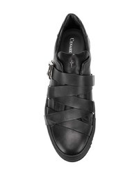 schwarze Leder niedrige Sneakers von Cesare Paciotti