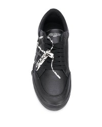 schwarze Leder niedrige Sneakers von Off-White