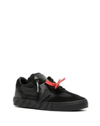 schwarze Leder niedrige Sneakers von Off-White