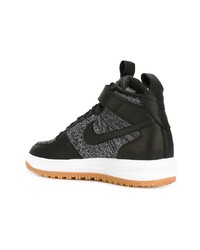 schwarze Leder niedrige Sneakers von Nike