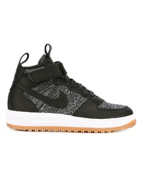 schwarze Leder niedrige Sneakers von Nike