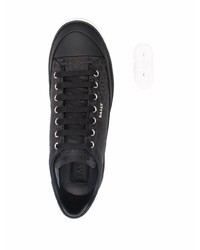 schwarze Leder niedrige Sneakers von Bally