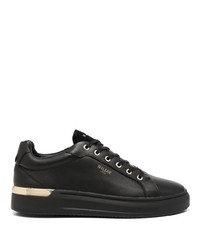 schwarze Leder niedrige Sneakers von Mallet