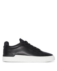 schwarze Leder niedrige Sneakers von Mallet