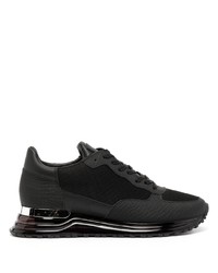 schwarze Leder niedrige Sneakers von Mallet