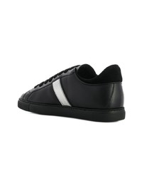 schwarze Leder niedrige Sneakers von DSQUARED2