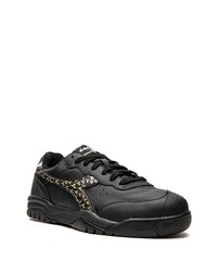 schwarze Leder niedrige Sneakers von Diadora