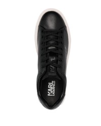 schwarze Leder niedrige Sneakers von Karl Lagerfeld