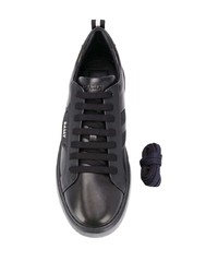 schwarze Leder niedrige Sneakers von Bally