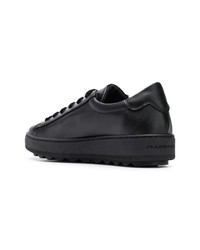 schwarze Leder niedrige Sneakers von Philippe Model