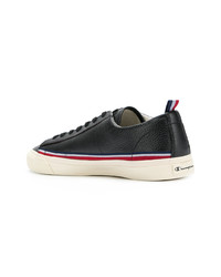 schwarze Leder niedrige Sneakers von Champion