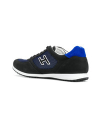 schwarze Leder niedrige Sneakers von Hogan