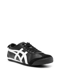 schwarze Leder niedrige Sneakers von Asics