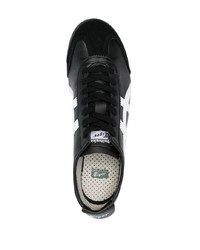 schwarze Leder niedrige Sneakers von Asics