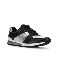 schwarze Leder niedrige Sneakers von MICHAEL Michael Kors