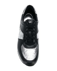 schwarze Leder niedrige Sneakers von MICHAEL Michael Kors